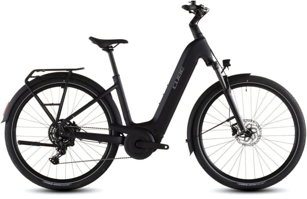 CUBE Touring Hybrid ONE 600 Easy Entry COAL´N´CHROME