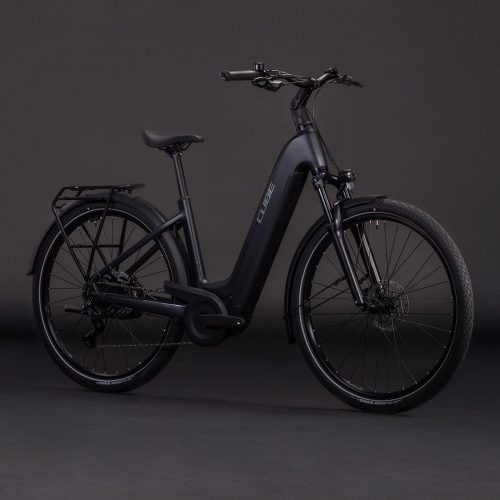 CUBE Touring Hybrid ONE 600 Easy Entry COAL´N´CHROME
